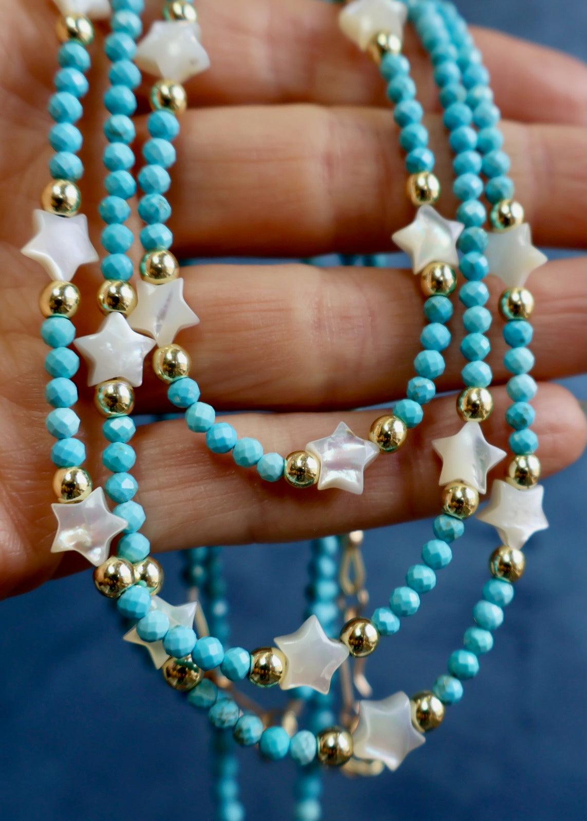 Turquoise Star Layering Necklace HP43