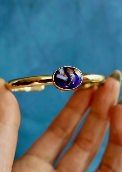 Purple Dahlia Cuff Bracelet