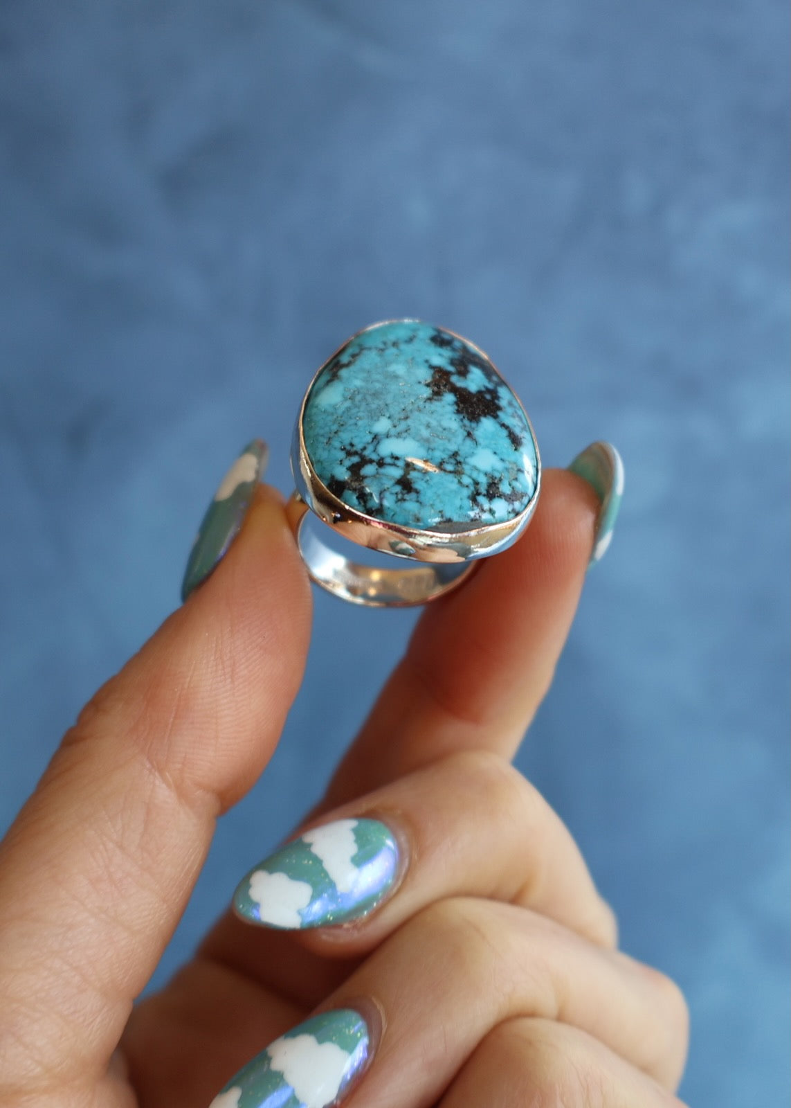 Cloud Mountain Turquoise Ring Sterling Silver HP58