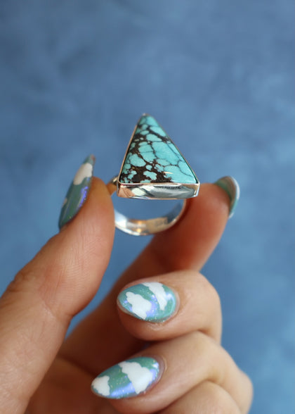 Cloud Mountain Turquoise Ring Sterling Silver