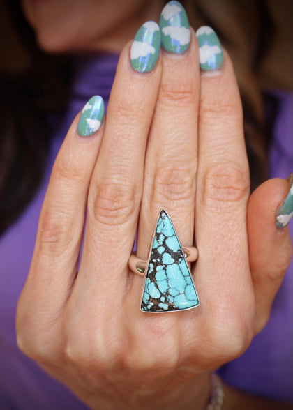 Cloud Mountain Turquoise Ring Sterling Silver