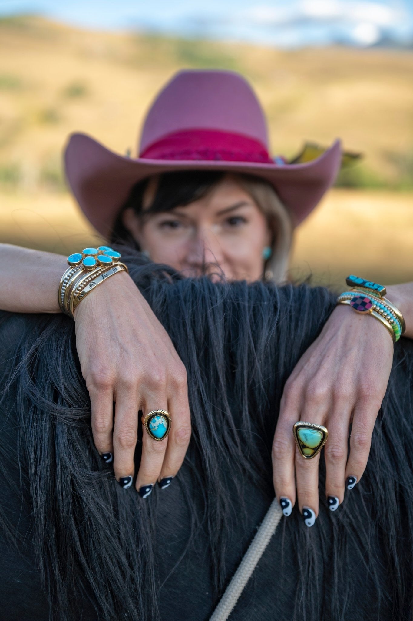 Blue Ridge Turquoise Triple Cuff Bracelet EW73