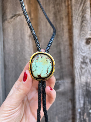 Variscite Golden-Hour Bolo Tie