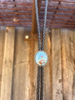 Golden Hill Turquoise & Sterling Silver Bolo Tie