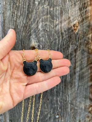 Bear Magic Necklace, Black Onyx