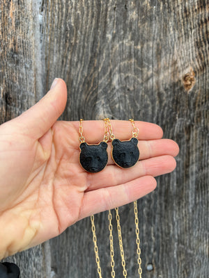 Bear Magic Necklace, Black Onyx